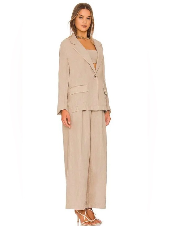 Free People Jackets & Blazers - Can't Get Enough Summer Suit Set In Cream by Free People